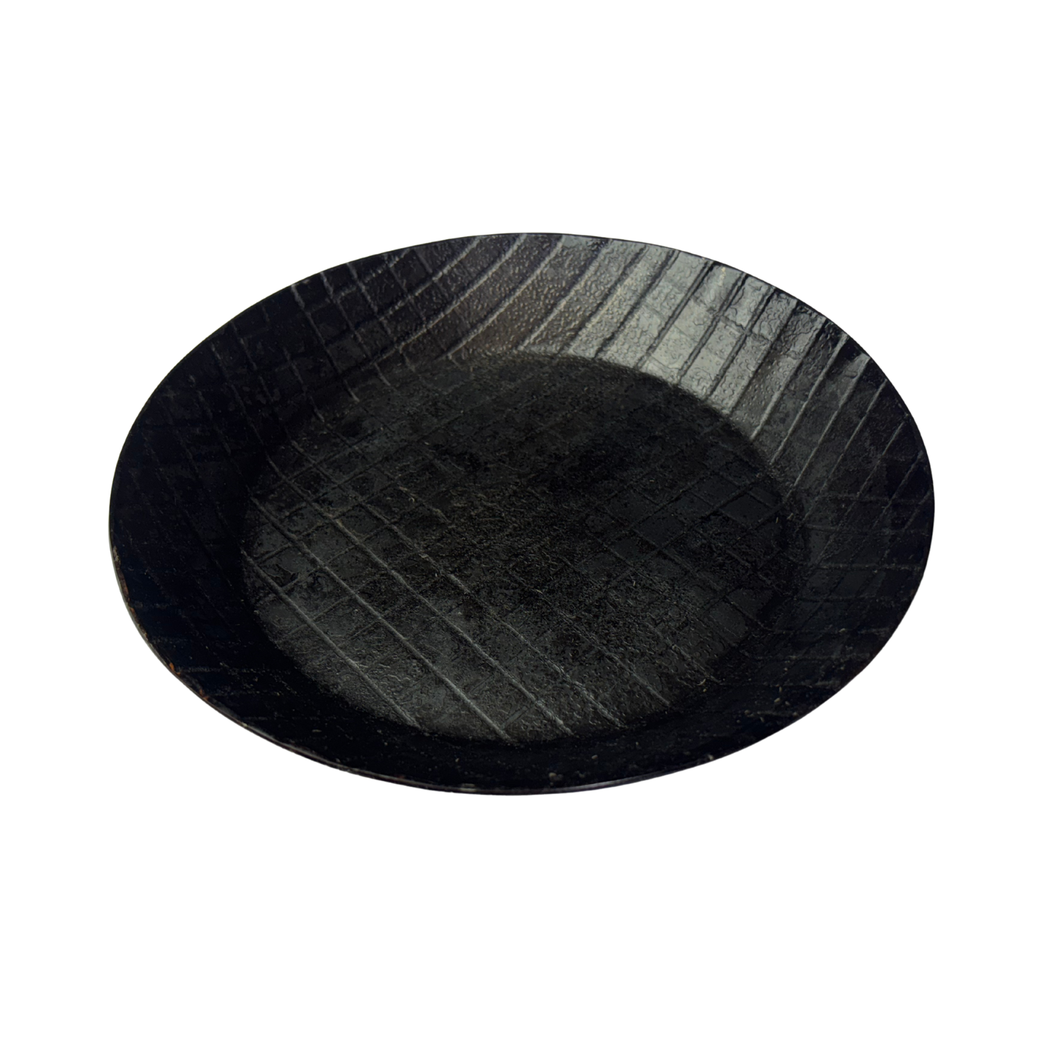 Handgeschmiedete Eisenpfanne mit abnehmbarem Griff – 25 cm Durchmesser, ideal für zwei Portionen, auf Holzuntergrund präsentiert